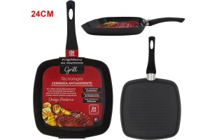 Frigideira de cerâmica grill quadrada 24 cm