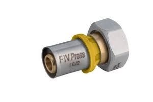 Conector Fêmea com Porca Giratória Gás Multicamada 20mm x 1/2