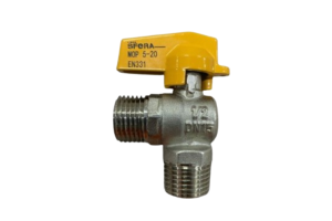 Válvula Esfera Gás Angular Macho 1/2