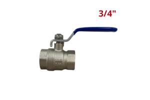 Válvula Esfera Água Alavanca Azul Fêmea 3/4