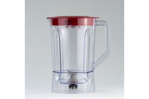 Copo Liquidificador Mondial L-1000/1100/1200 Multiprocessador Sangel Cristal Tampa (Vermelha) Mebrasi