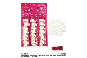 SQ2304 KIT UNHAS POSTICAS SAQUINHO 24 PECAS