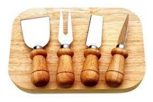 IDEA 4022 CONJUNTO ESPATULA E TABUA P/QUEIJOS