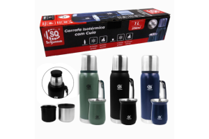 Garrafa Isótermica Com Cuia Dura 24h