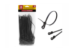 SQ4300 ABRACADEIRA NYLON COM OLHAL 4,8 X 200 MM 100 PCS
