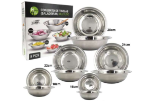 CONJUNTO TIGELA SALADEIRAS 05 PEÇAS