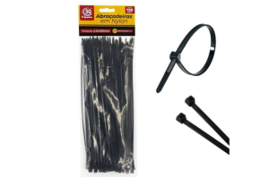 SQ3450 ABRACADEIRA PRETA 2,5 X 200 MM (100 PCS)
