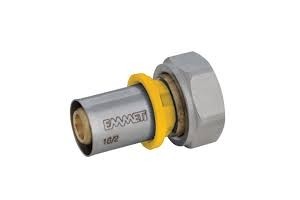 Conector Fêmea com Porca Giratória Gás Multicamada 16mm x 3/4