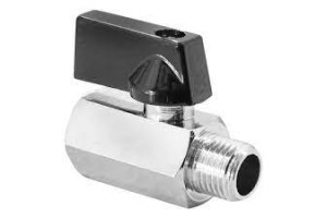 Válvula Esfera Reta Mine Preta Macho x Fêmea 1/4